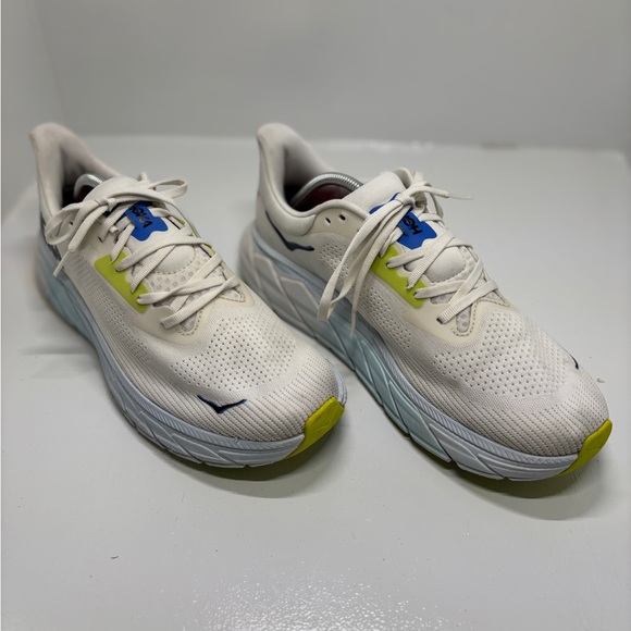 HOKA Arahi 7 Running Shoes Mens 11.5D White Blue Stability Athletic Sneakers - Picture 3 of 15